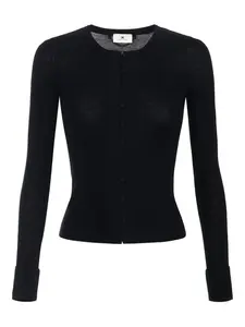 Кардиган с логотипом Elisabetta Franchi, черный