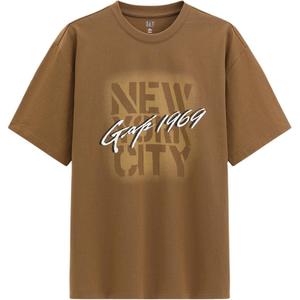 Футболка унисекс GAP, коричневый