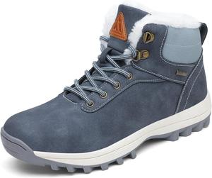 Мужские водонепроницаемые зимние ботинки Mishansha, утепленные, с теплой подкладкой для холодной погоды, противоскользящие туристические ботинки для активного отдыха, размеры 4-13.5, Prussian Blue M040