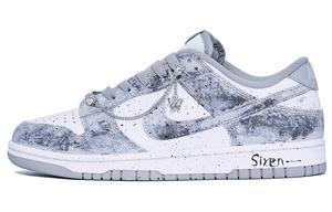 Nike Кроссовки для скейтборда unisex низкие черные белые серые с технологией dunk cushioning и износостойкие