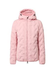 Утепленная куртка с капюшоном розового цвета CASH-MERE.CH