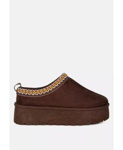 Вышитые туфли Jesters Platform Classic Slip-On London Rag, коричневый