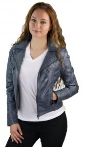 Кожаная байкерская куртка Timber Short TruClothing, серый