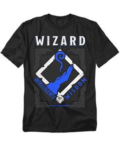Футболка больших размеров с изображением персонажей из игр Dungeons Dragons, Wizard Intelligence Wisdom D&D, Black