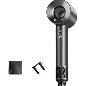 Фен для дома с отрицательными ионами, термостат и быстрая сушка, тихий мощный бережный уход за волосами GSHD30 Dr.Flash, серый