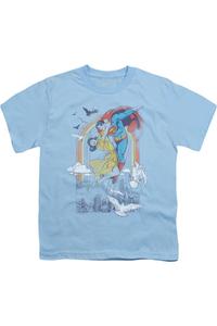 Футболка DC Comics Rainbow Love с коротким рукавом для детей Gildan, светло-голубой