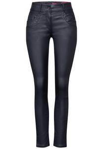 Кожаные штаны CECIL Slim fit Pants, черный