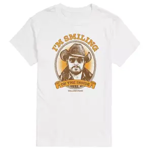 Мужская футболка Yellowstone "Улыбка внутри" с принтом Licensed Character, белый