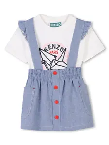 Комплект из топа и сарафана Kenzo Kids, синий
