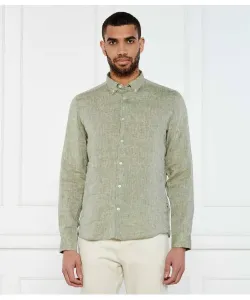 Льняная рубашка c-liam-s-bd-c1-243 Regular fit Boss, зеленый