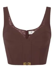 Топ в стиле корсета Elisabetta Franchi, красный