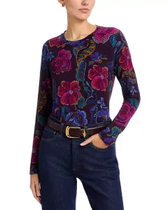 Любимая футболка с длинными рукавами и круглым вырезом от Janie Johnny Was, мультиколор