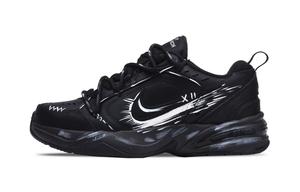 Nike Кроссовки Air Monarch 4 с нескользящей подошвой, износостойкие, дышащие, низкие, массивные, унисекс, черные