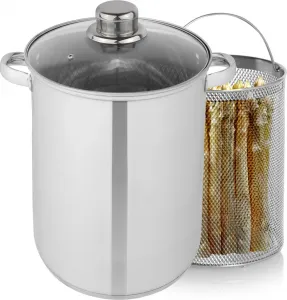 Сковорода для спаржи - Сковорода для пасты - Ø 16,5 см - Высота 23 см - 4,2 л - Многофункциональная - Подходит для всех источников нагрева - Нержавеющая сталь Aviro