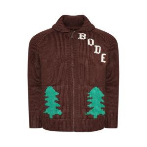 Кардиган Bode Fir Motif Cardigan Brown, коричневый