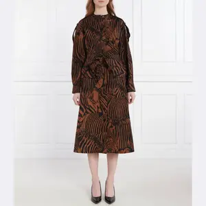 Платье с поясом Max Mara, коричневый