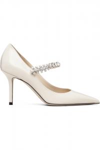 Jimmy Choo Туфли-Лодочки Off-White Bing на каблуке 85 мм