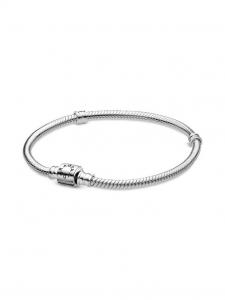 Браслет Pandora Moments Barrel Clasp Snake Chain Bracelet, стерлинговое серебро