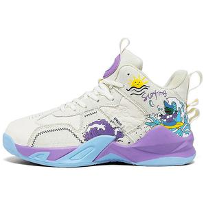 Pepe The Frog Амортизирующие противоскользящие и износостойкие дышащие баскетбольные кроссовки низкие унисекс бежево-фиолетовые, цвет Beige Purple
