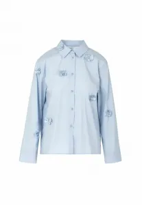 Блузка с цветочным принтом и пуговицами Coster Copenhagen, Bright Blue