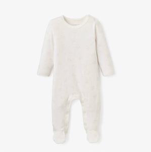 Детский комбинезон с принтом слона из хлопка, цвет кремовый/серый Elegant Baby