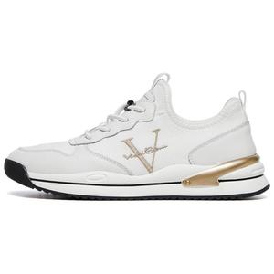 VICKI BROWN Мужские низкие кеды бело-золотые, цвет White Gold