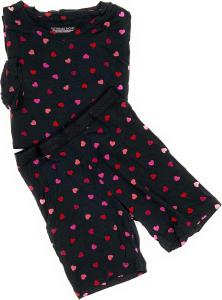 Victoria's Modal пижамный комплект: футболка для сна и шорты Victoria's Secret, Black Pink Hearts