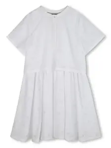 Платье с монограммой BOSS Kidswear, белый