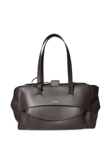 Сумка на плечо с принтом-логотипом Hidesins, коричневый