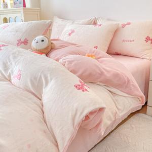 Yalu Пододеяльник 150x200x230 см из флиса, двойной плотности, цвет M蝴蝶结