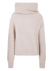 Вязаный свитер с воротником-гольф Yumi kujten, нейтральный