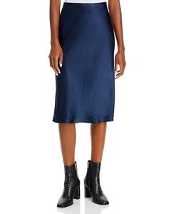 Атласная юбка-комбинация Vince, синий