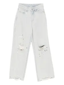 Джинсы с эффектом потертости Musium Div., синий