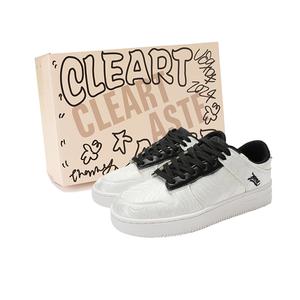 Низкие кроссовки для скейтбординга с противоскользящей амортизацией и износостойкостью, унисекс CLEARTASTE, White Silk