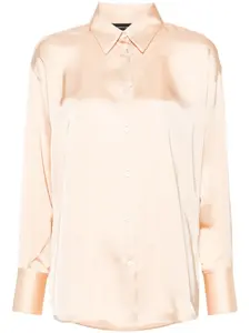 Удлиненная атласная рубашка Fabiana Filippi, нейтральный