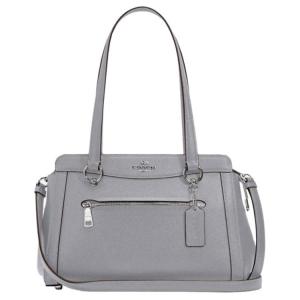 COACH Кожаная сумка кроссбоди большая женская гранитный серый