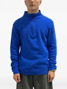 Свитер с воротником на молнии Rayne 1896, синий
