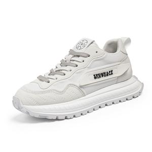 King Jinmai Мужские массивные кроссовки низкие черно-бело-синие белые, цвет White