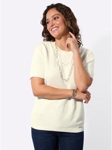 Свитер с короткими рукавами цвета экрю WITT WEIDEN