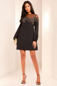 Платье макси с пайетками премиум класса Lipsy, черный