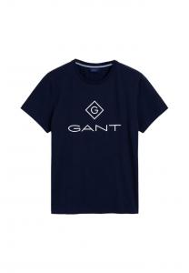 Футболка - футболка с логотипом lock up монохромный Gant, синий