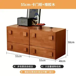 Yu Senyi Комод для гостиной и спальни из массива дерева, 5 ящиков, винтажный стиль, цвет antique, полностью собран