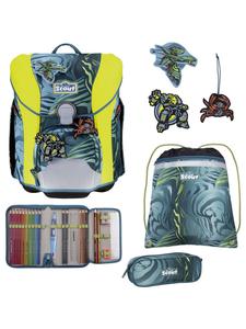 Scout Миниатюрный школьный рюкзак, 4 предмета, Action, зеленый