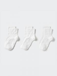 Носки 3 пары Uniqlo, цвет 00 белый