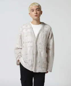 Кардиган LUSOR из шерсти, нейлона и ткани с эффектом потертости B'2Nd, цвет Ivory 2