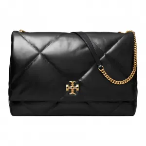 TORY BURCH Сумка через плечо Kira Nappa Leather Crossbody Bag, Shoulder Bag Large Unisex Black