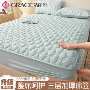 Jie Liya Простыня на резинке 180х200 см, трехслойная стеганая, цвет Butterfly Bow Sky Blue