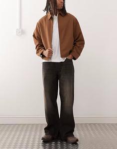 Свободные мешковатые джинсы горчично-черного цвета Cheap Monday