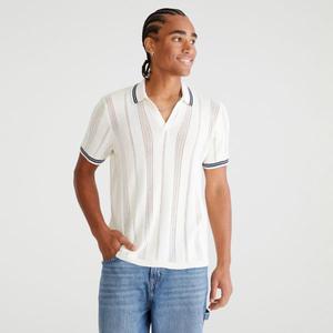 Мужской свитер-поло с коротким рукавом Aeropostale, цвет tofu