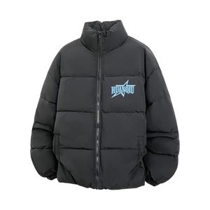 Пуховик Unisex Stand Collar Fleece lined Padded Puffer Jacket HUANQIU, темно-серый